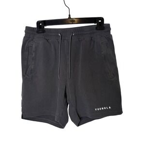 YoungLA 118 The Perfect Shorts Men Size L Gray Distressed Casual Gym Drawsstring